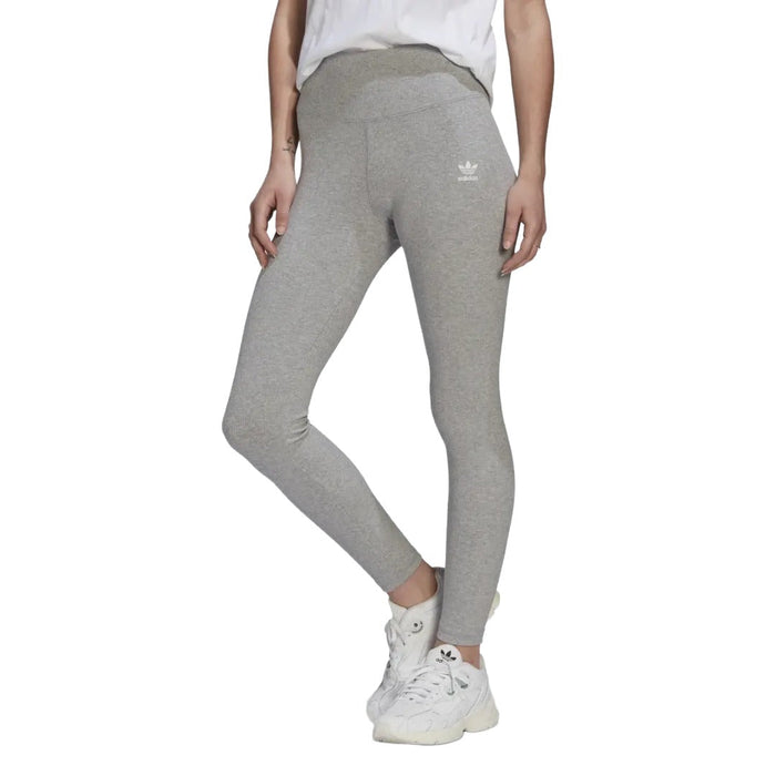 adidas Originals Women's Adicolor Essentials+ Ribbed 7/8 Leggings -Grey runnwalk
