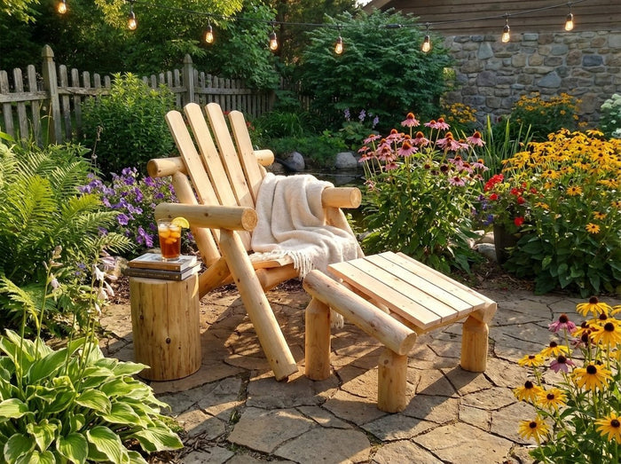 Outdoor Patio Footrest Cedar Creek Rustic Furniture