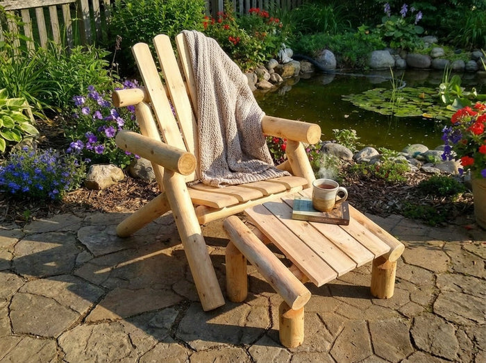 Outdoor Patio Footrest Cedar Creek Rustic Furniture