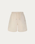 Pantaloncini larghi donna in elegante beige
