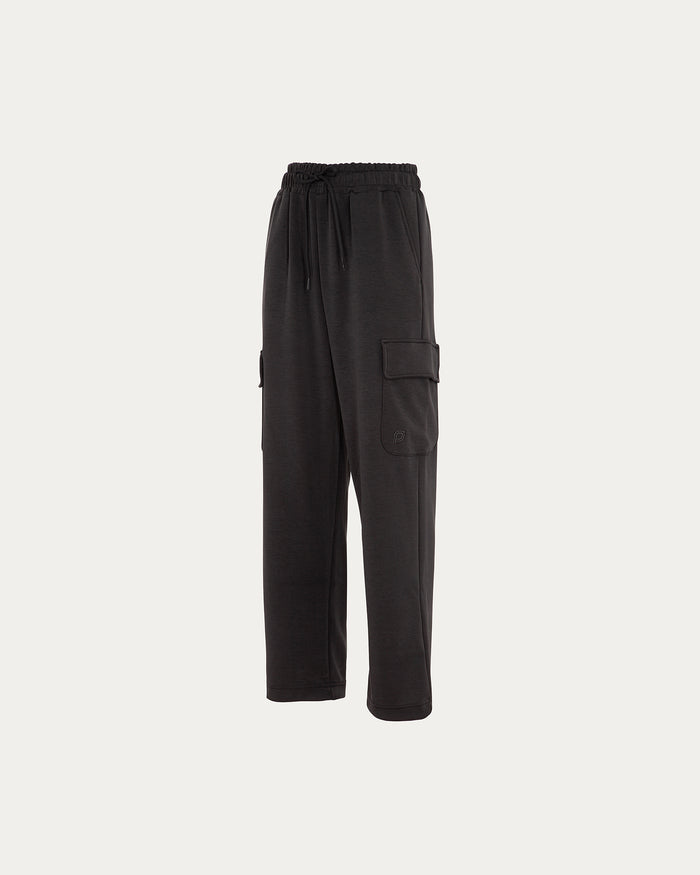 Pantalone Chloe - cargo con elastico in vita nero