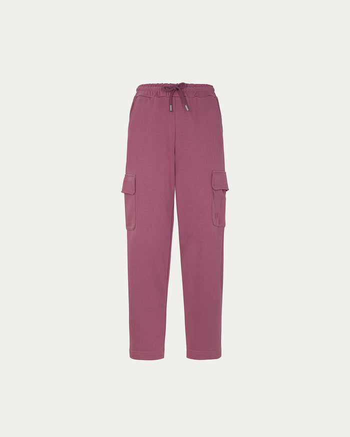 Pantalone Chloe - vinaccia cargo con elastico in vita donna