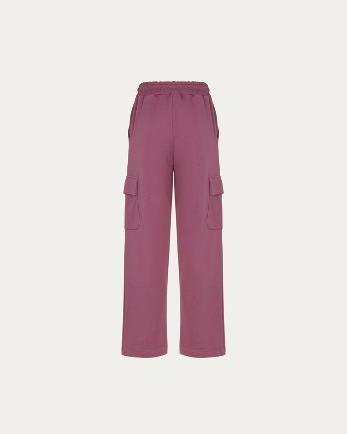 Pantalone Chloe - vinaccia cargo con elastico in vita donna