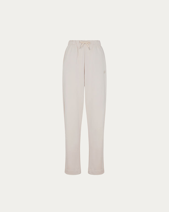 Pantalone Olivia - beige a palazzo con elastico in vita