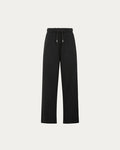 Pantalone Olivia - nero a palazzo con elastico in vita