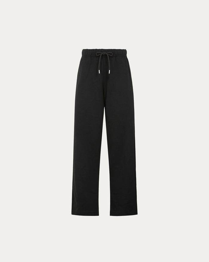 Pantalone Olivia - nero a palazzo con elastico in vita