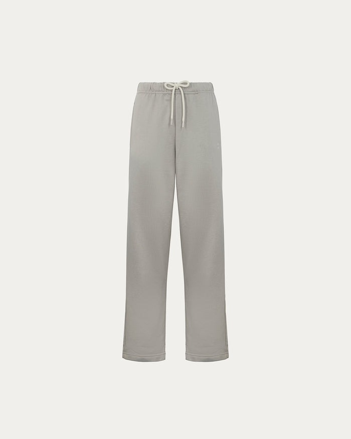 Pantalone Olivia- grigio a palazzo con elastico in vita