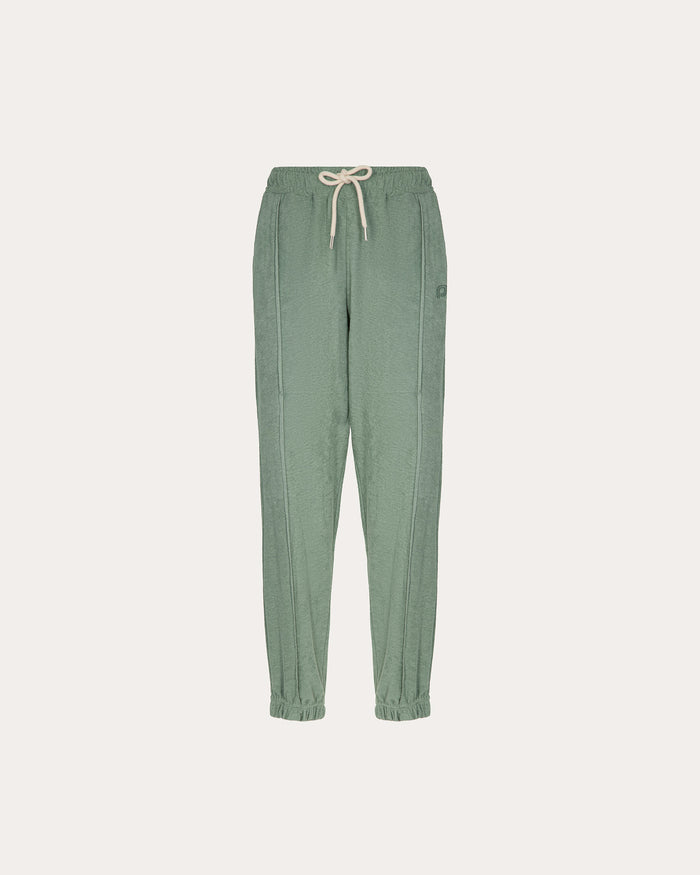 Pantaloni con profilo donna verde salvia