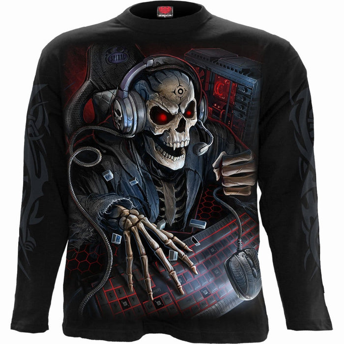 PC GAMER - Longsleeve T-Shirt Black Spiral USA