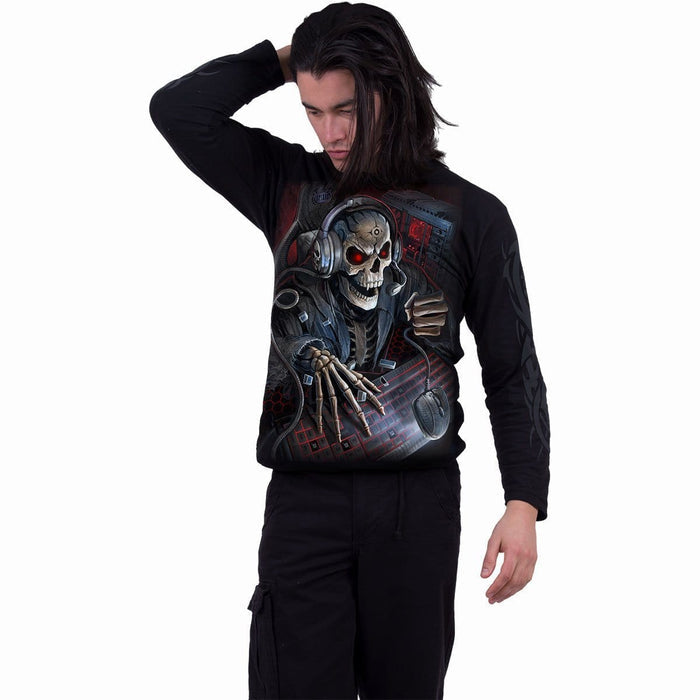 PC GAMER - Longsleeve T-Shirt Black Spiral USA