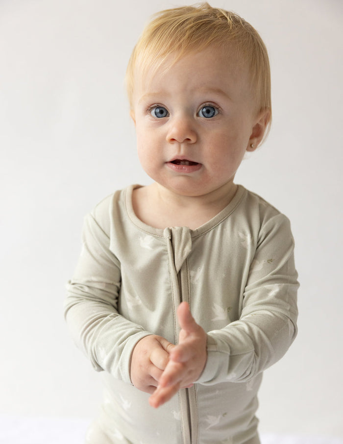 Peace Bamboo Convertible Footed Onesie Elevated Faith