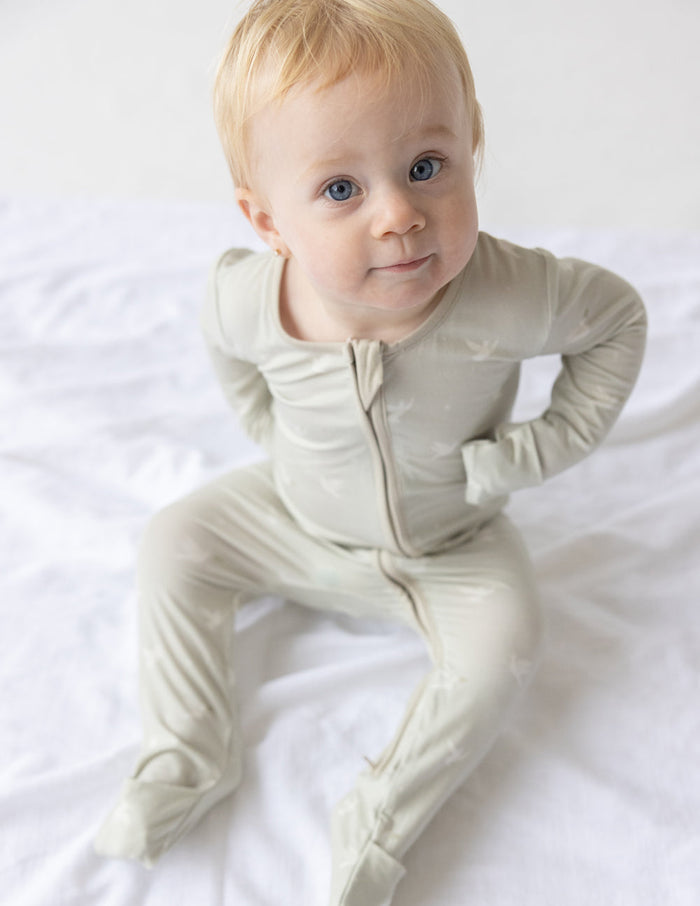 Peace Bamboo Convertible Footed Onesie Elevated Faith