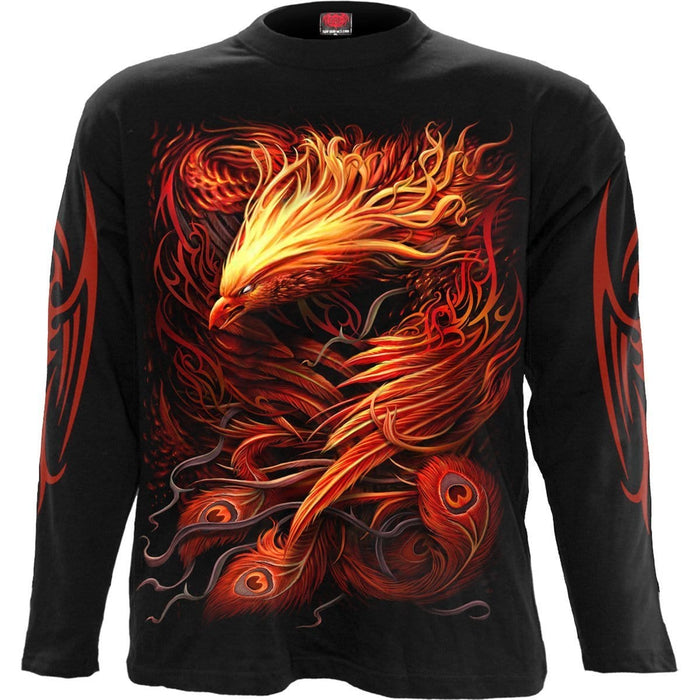 PHOENIX ARISEN - Longsleeve T-Shirt Black Spiral USA