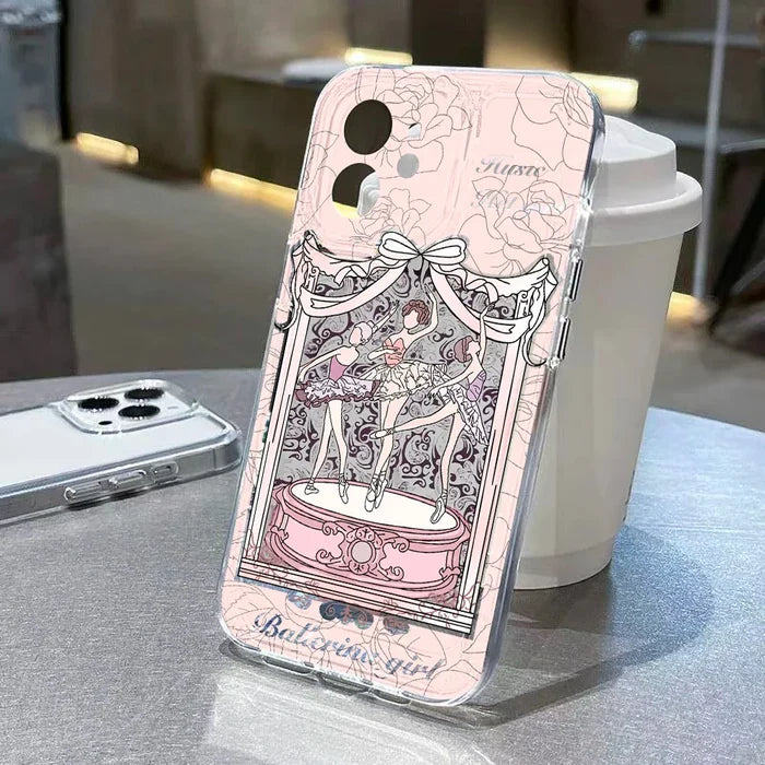 Pink Ballerina Girl Phone Case For iPhone PhoneShells
