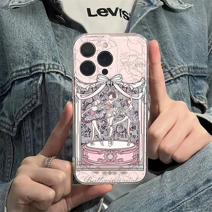 Pink Ballerina Girl Phone Case For iPhone PhoneShells