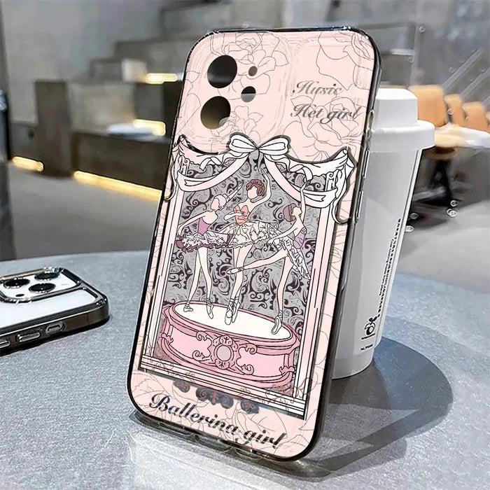 Pink Ballerina Girl Phone Case For iPhone PhoneShells