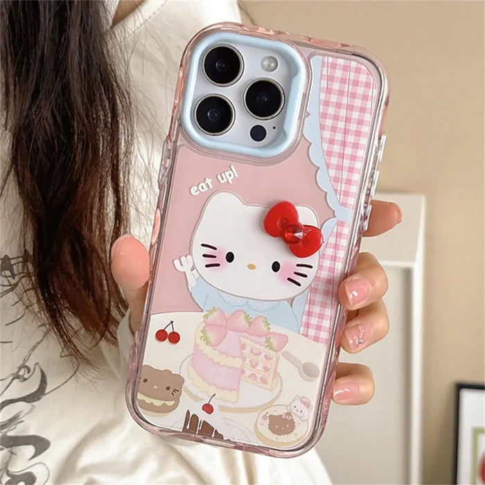 Pink Strawberry Cake Hello Kitty Phone Case PhoneShells
