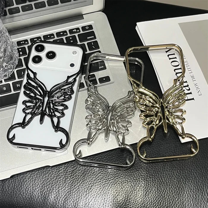 Plating Hollow Butterfly Pattern Case For iPhone PhoneShells