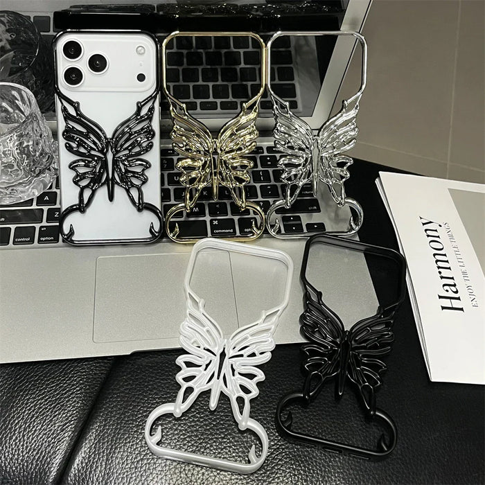 Plating Hollow Butterfly Pattern Case For iPhone PhoneShells