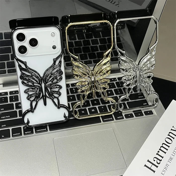 Plating Hollow Butterfly Pattern Case For iPhone PhoneShells