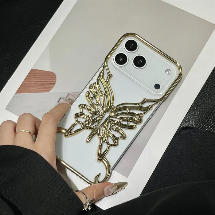 Plating Hollow Butterfly Pattern Case For iPhone PhoneShells