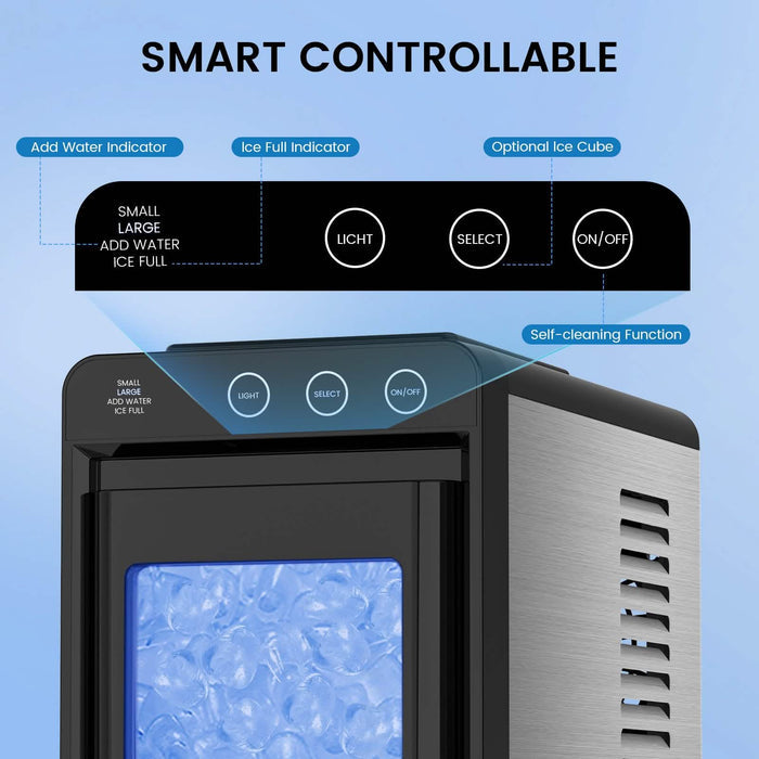 Portable Countertop Ice Maker – 8 Cubes/6 Min, Self-Cleaning DailySale
