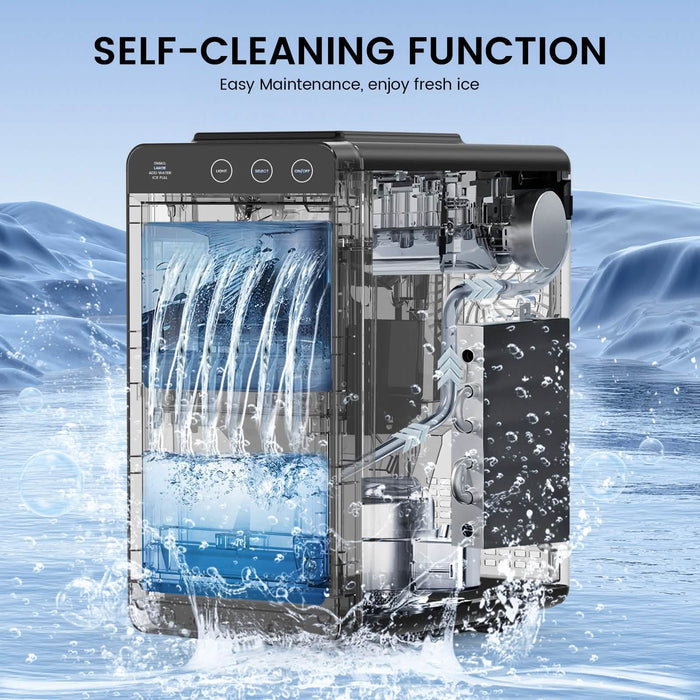 Portable Countertop Ice Maker – 8 Cubes/6 Min, Self-Cleaning DailySale