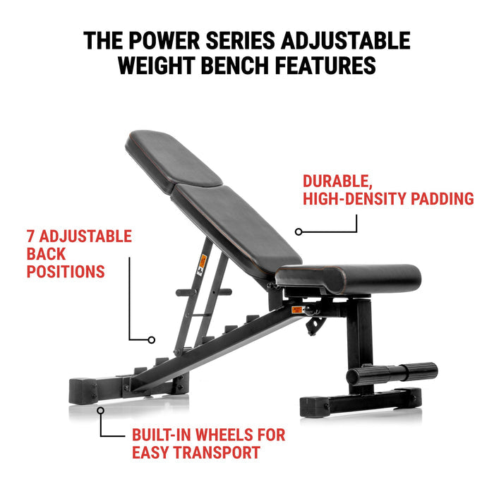 Power Series Adjustable Dumbbell Weight Bench XMARK