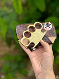 Premium Handmade Brass Engraved Knuckle cskforged