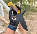 Premium Hunting Knife with Pine Corn Resin Handle & Protective Leather Sheath cskforged