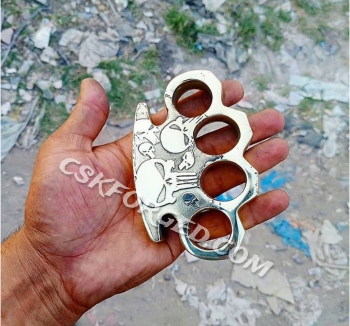 "Punisher Skull Knuckle – Tactical Self-Defense Gear" cskforged