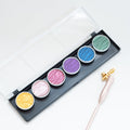 Rainbow Metallic Finetec Ink Palette with Flourish calligraphy pen