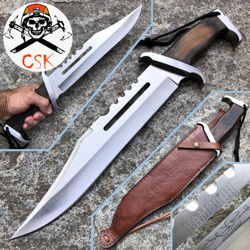 "Rambo Knife: The Ultimate D2 Steel Survival Knife cskforged