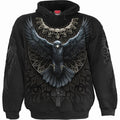 RAVEN SKULL - Hoody Black Spiral USA