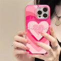 Red Cherry Gloss Black Simple Phone Case For iPhone PhoneShells