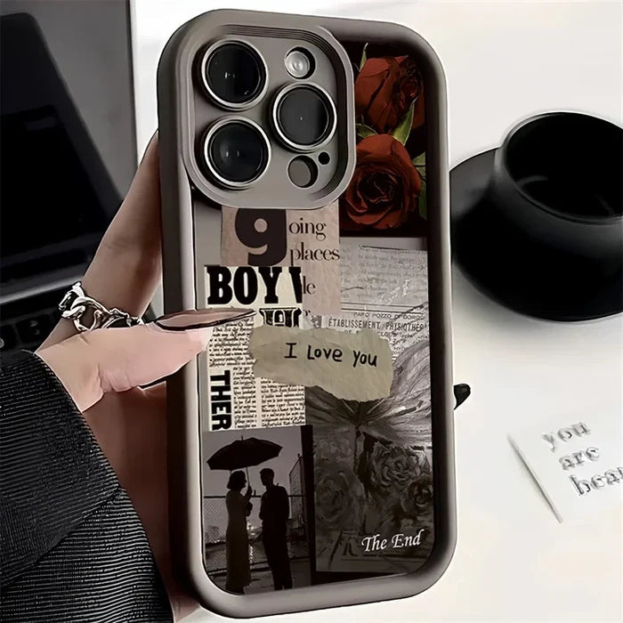 Red Flower Scenery Silicone Phone Case PhoneShells
