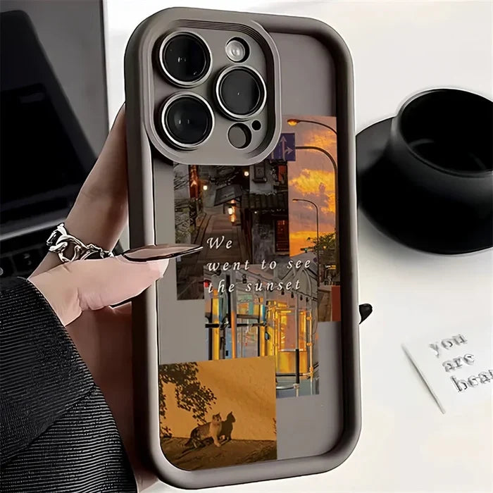 Red Flower Scenery Silicone Phone Case PhoneShells