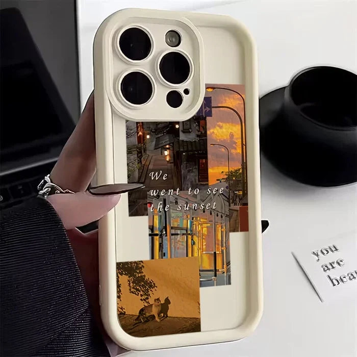 Red Flower Scenery Silicone Phone Case PhoneShells