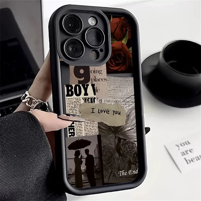 Red Flower Scenery Silicone Phone Case PhoneShells
