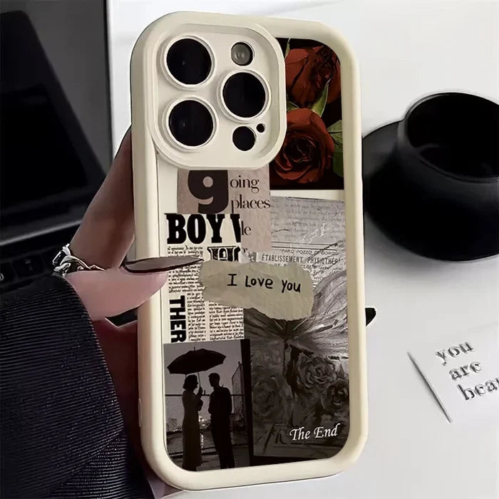 Red Flower Scenery Silicone Phone Case PhoneShells