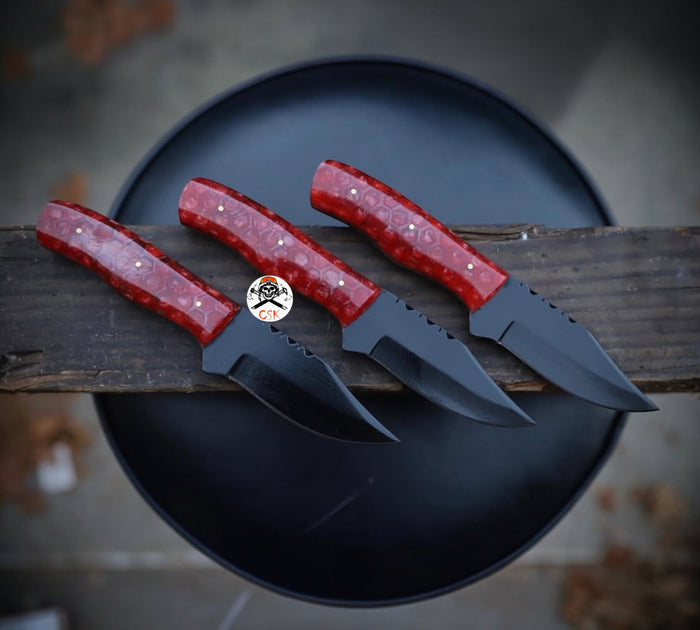 Red Honeycomb Blade Set-Ultra-Sharp Utility Knives cskforged
