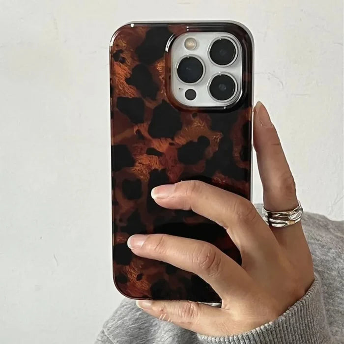 Retro Amber Texture Laser Phone Case For iPhone PhoneShells