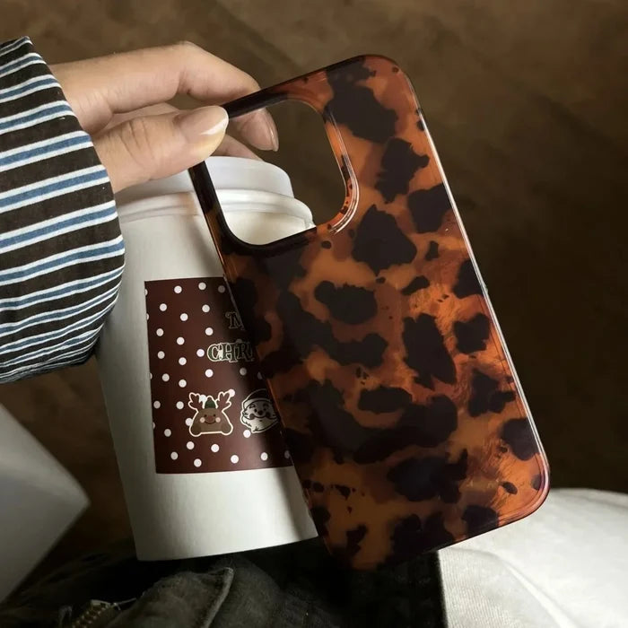 Retro Amber Texture Laser Phone Case For iPhone PhoneShells
