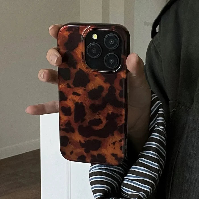 Retro Amber Texture Laser Phone Case For iPhone PhoneShells