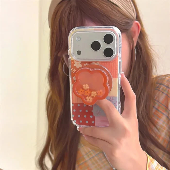 Retro Flower Cute Magnetic Phone Case For iPhone PhoneShells