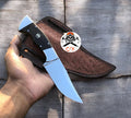 Ridgeback Ranger-Custom Handcrafted J2 Steel Hunting Knife with Rose Wood Handle and Steel Bolster cskforged