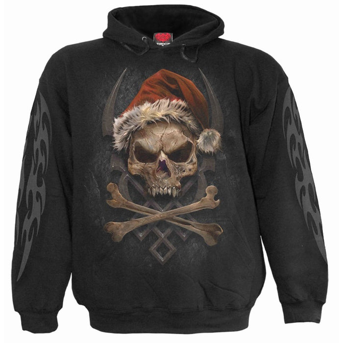 ROCK SANTA - Hoody Black Spiral USA