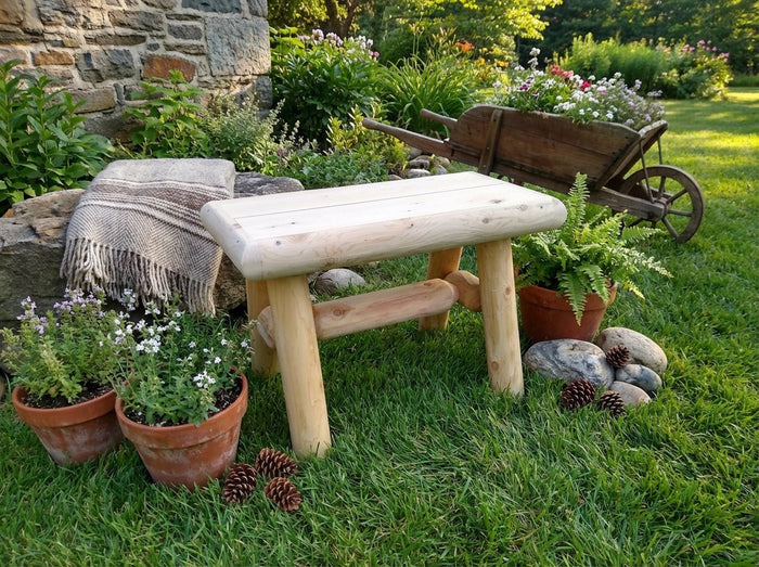 Rustic Wooden Outdoor Garden Bench Cedar Creek Rustic Furniture