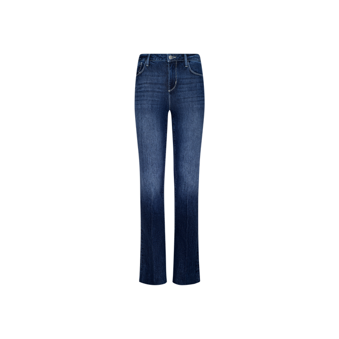 A pair of Ruth Straight-Leg Jeans in an indigo wash, featuring a high-rise and classic front and back pockets, displayed on a plain white background.