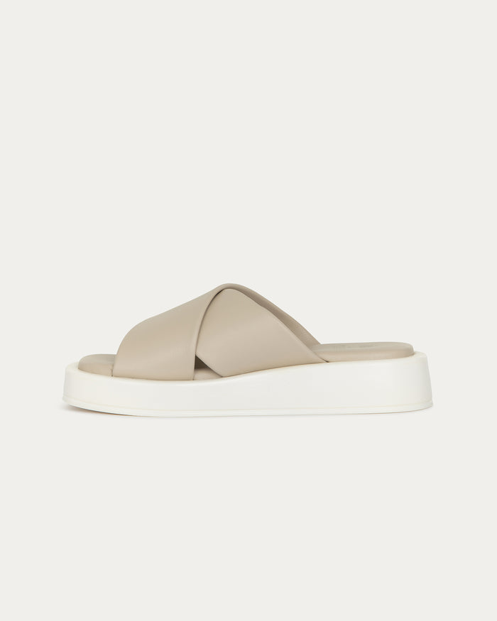 Sandali Corfù beige, vegani ecologici